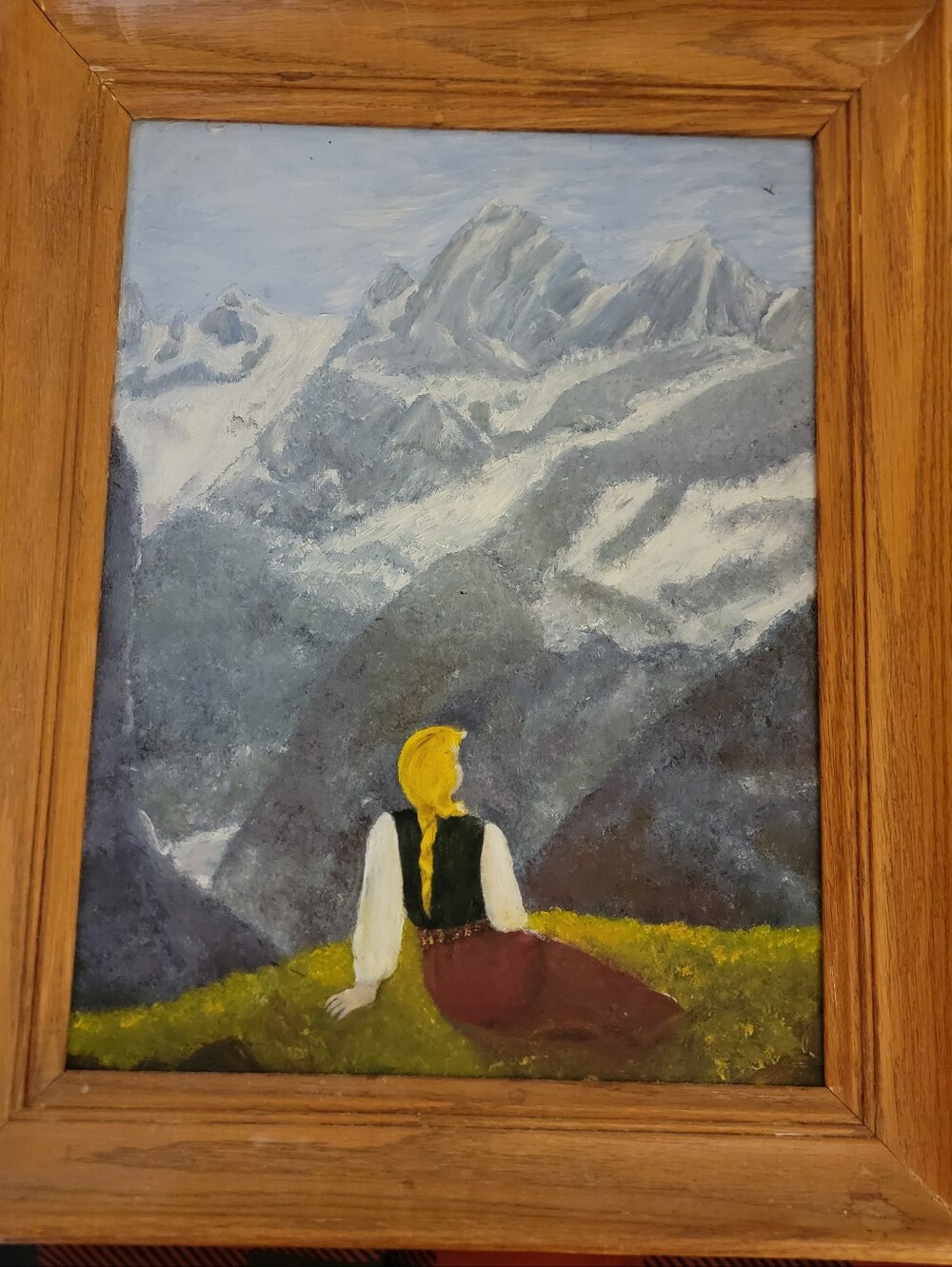 Mid Century Alpine Oil Painting-"Dolomite Dusk" By K. Shaumberg. Framed.